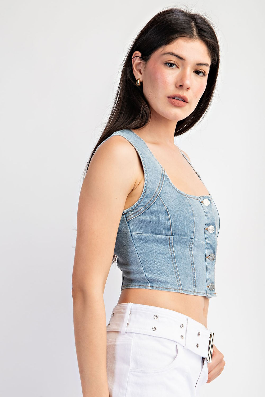 KARLEE DENIM CROP TOP