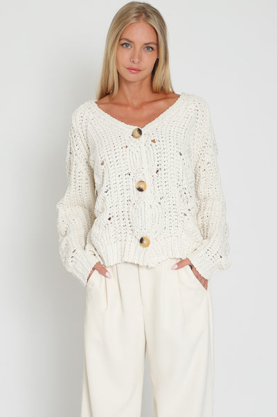 HOMEBODY BUTTON DOWN CARDIGAN