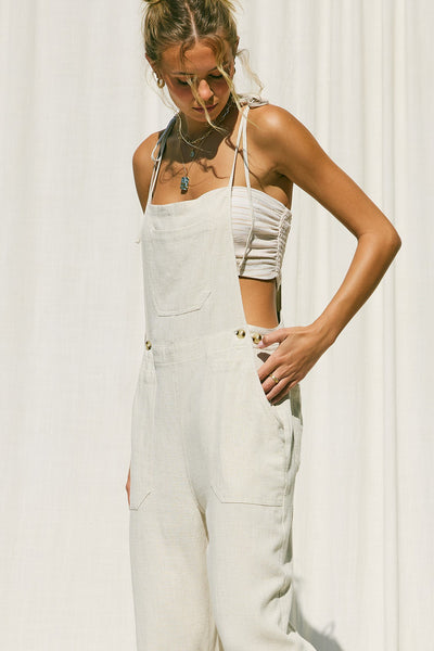 LOREN LINEN OVERALLS