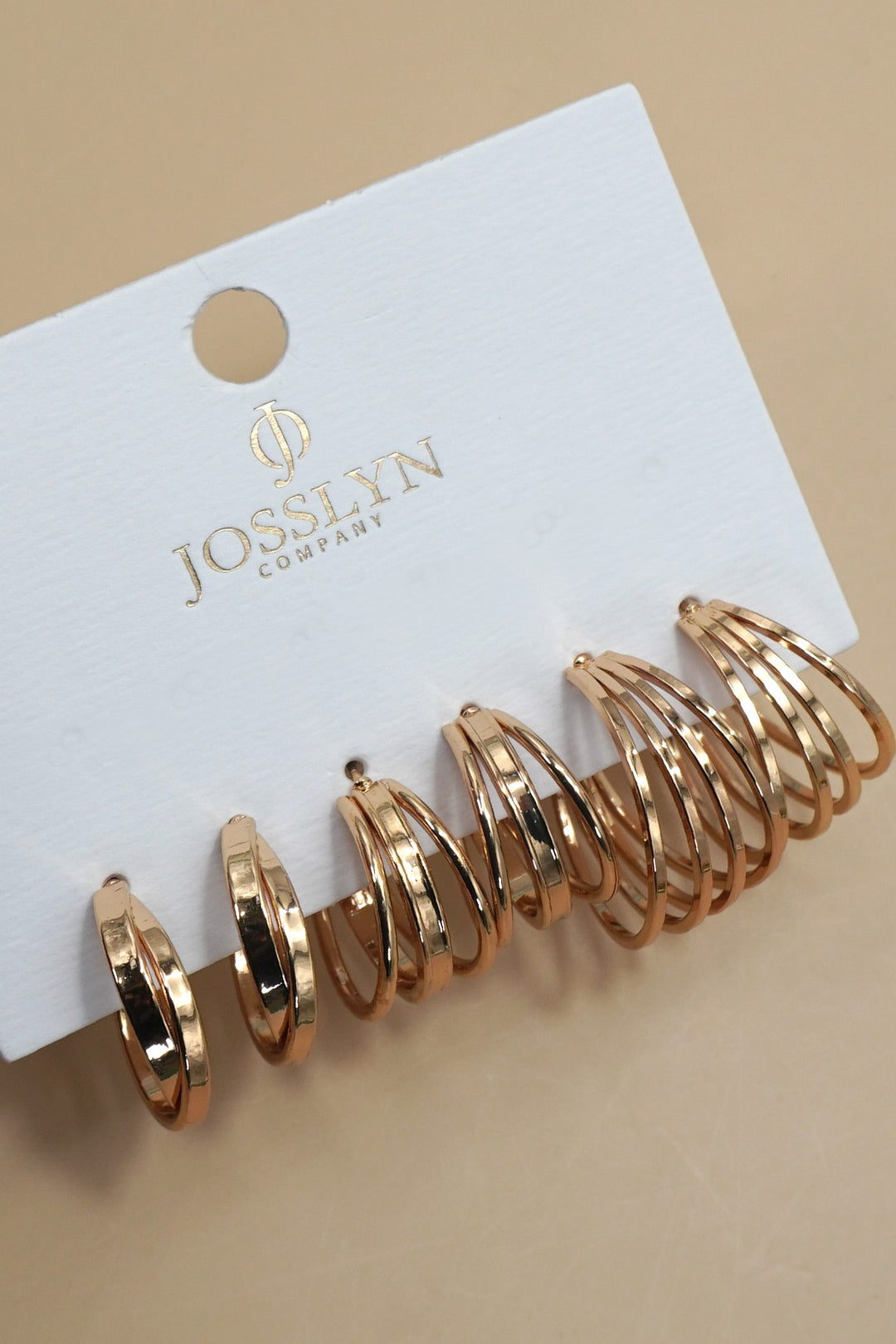 TRIO TEXTURED HOOP EARRINGS