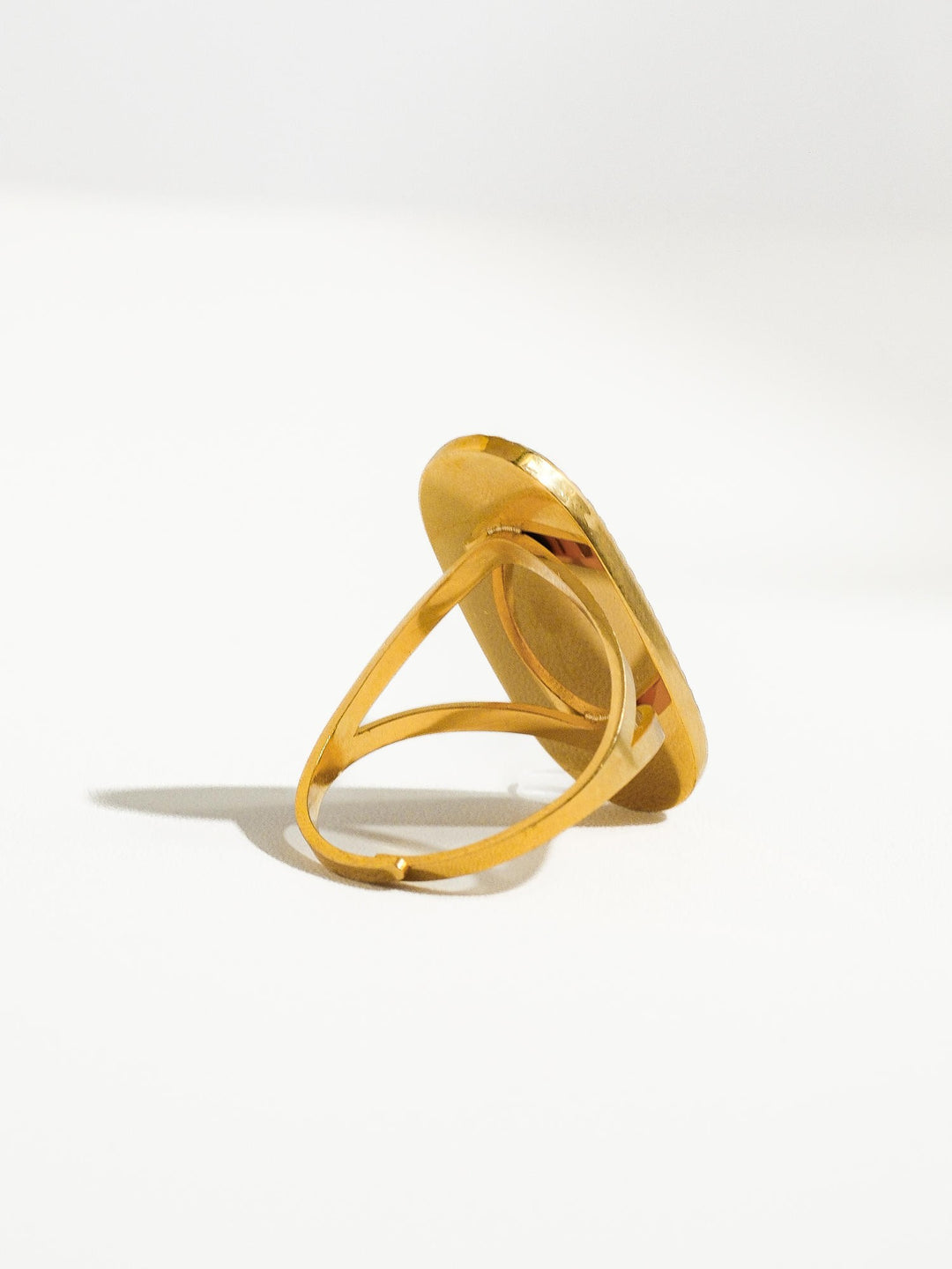 Empress Green Stone Gold Cocktail Ring