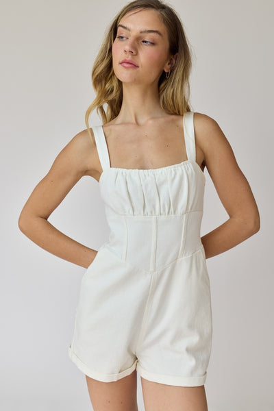 CORA DENIM ROMPER