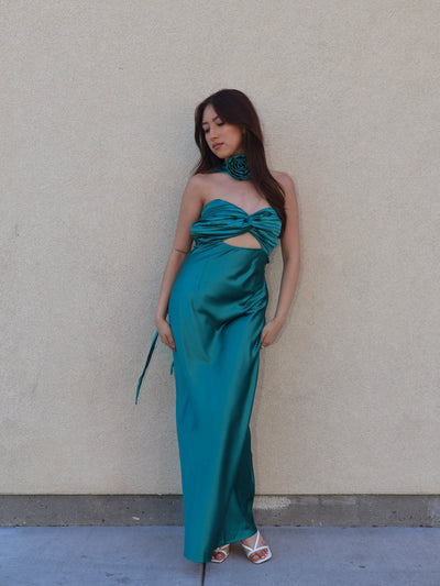 ANNIE SATIN MAXI DRESS