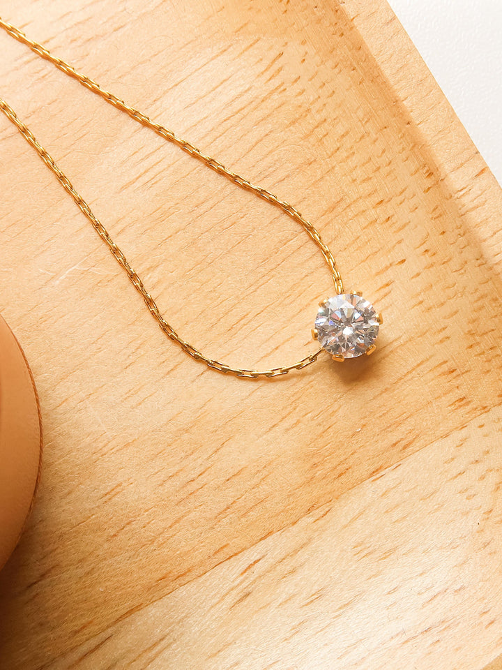 PETITE SOLITAIRE CZ NECKLACE