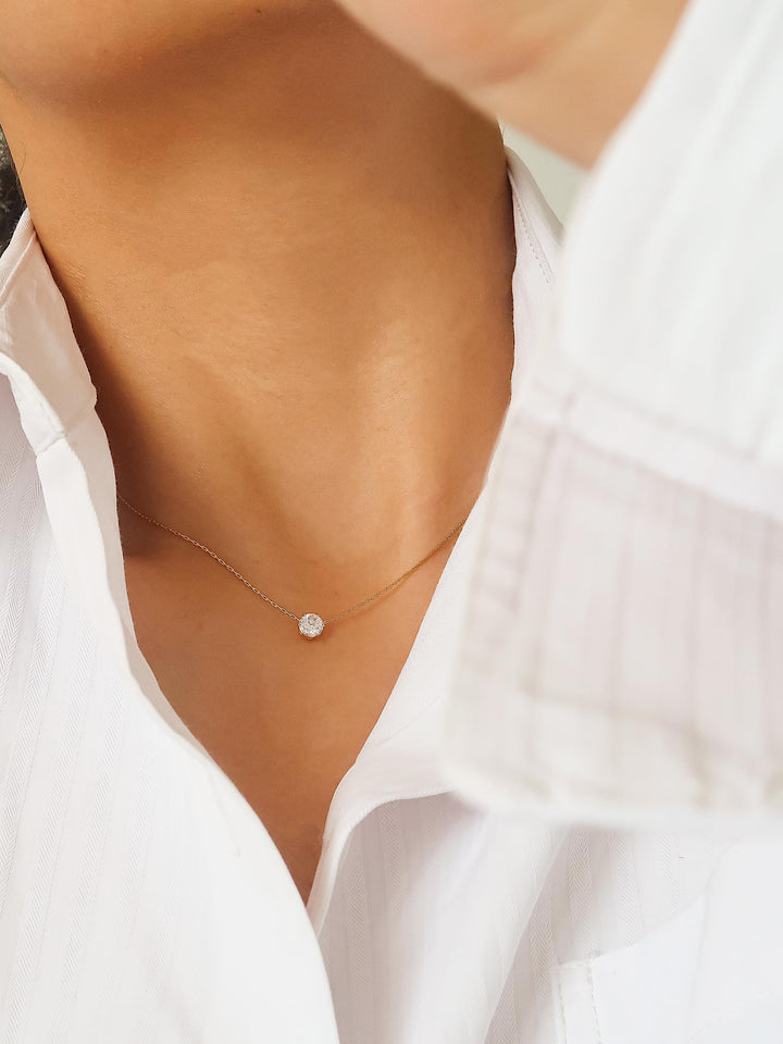 PETITE SOLITAIRE CZ NECKLACE