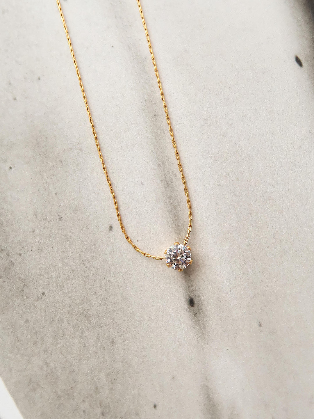 PETITE SOLITAIRE CZ NECKLACE