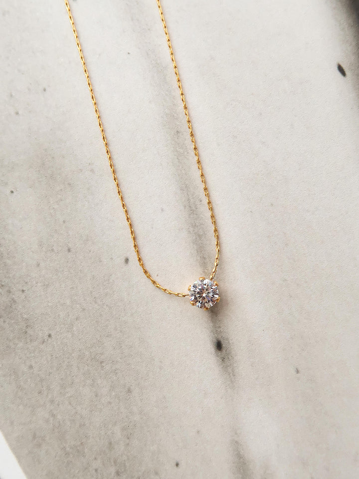 PETITE SOLITAIRE CZ NECKLACE