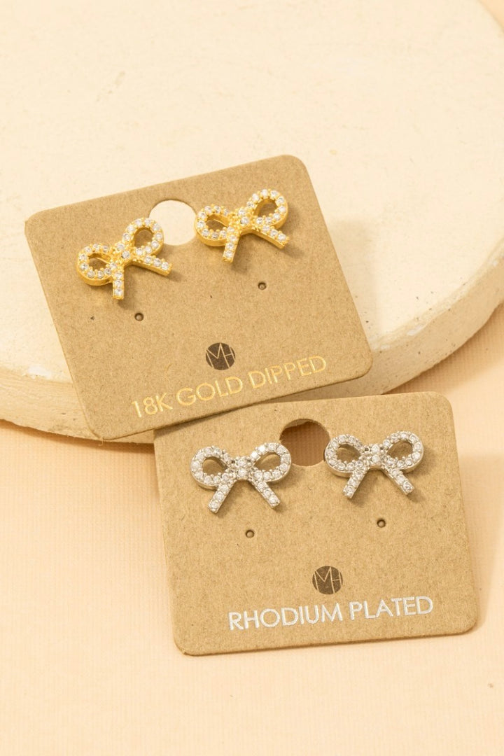 BOW STUD EARRINGS