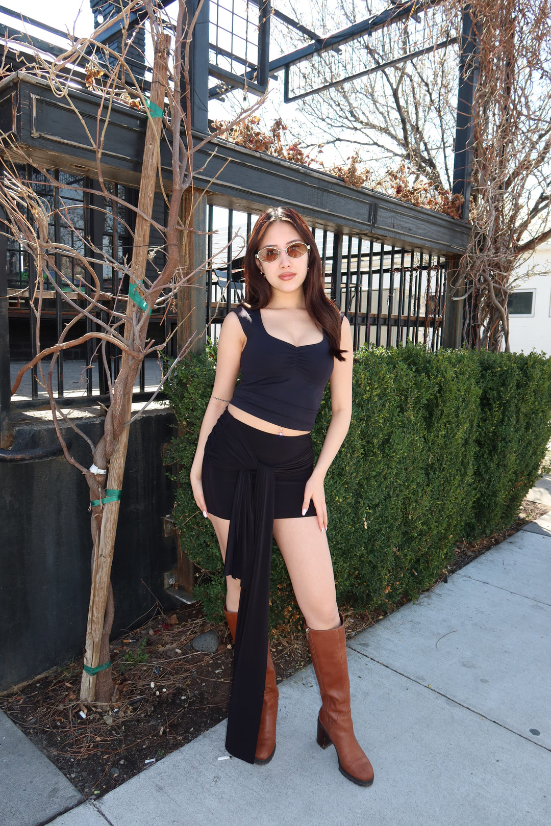 SASHA WRAP MINI SKIRT