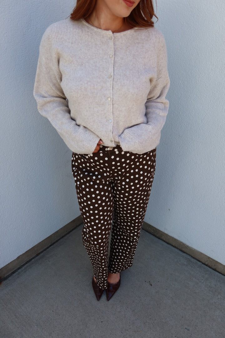 Hudson Ribbed Cardigan - Cream