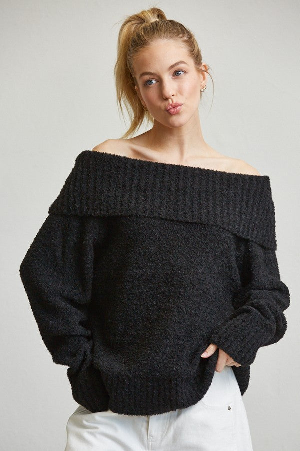 ORENA OFF SHOULDER SWEATER