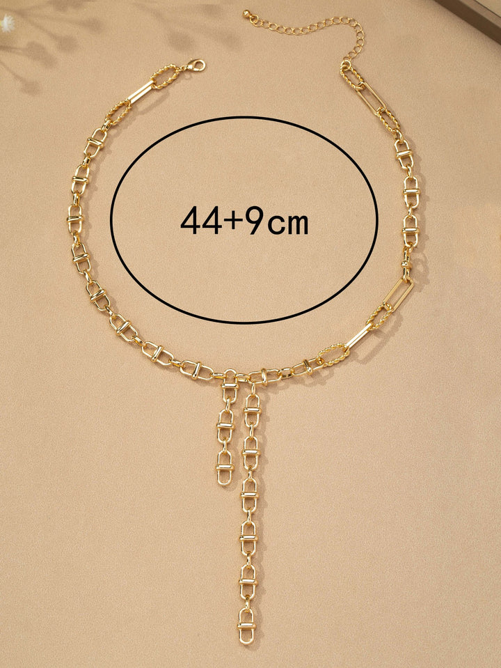 ASSYMETRIC DROP CHAIN NECKLACE