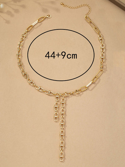ASSYMETRIC DROP CHAIN NECKLACE