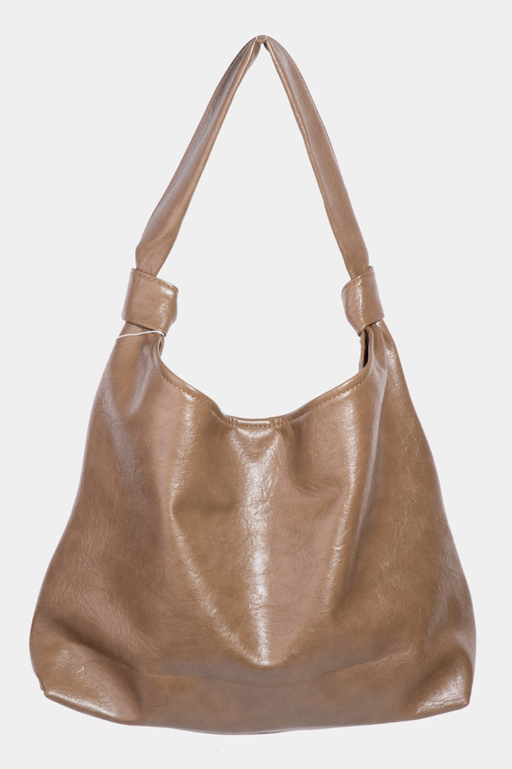 WEATHERED FAUX LEATHER TOTE