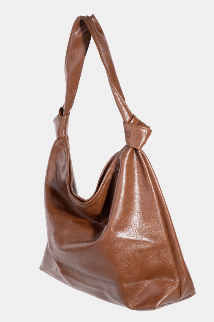 WEATHERED FAUX LEATHER TOTE
