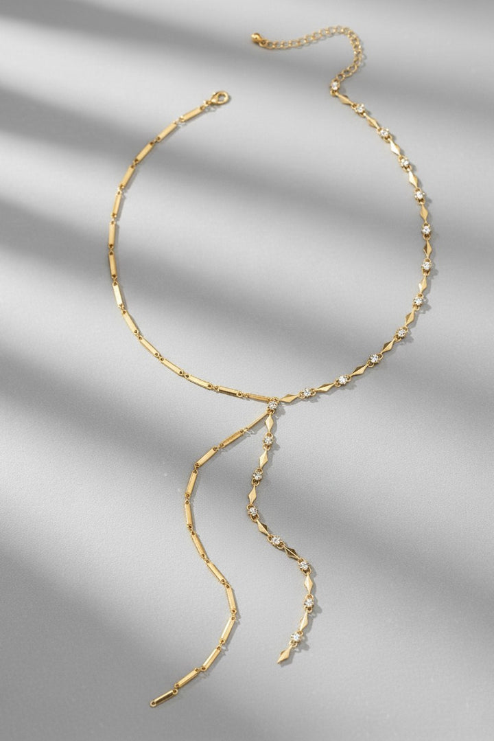 ASSYMETRIC DROP CHAIN NECKLACE