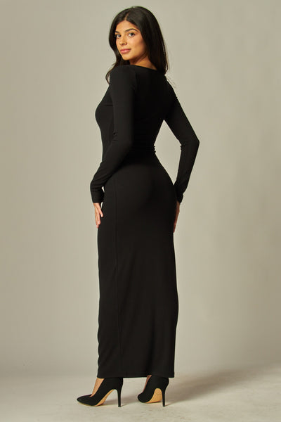 RHIAN RIBBED MAXI DRESS