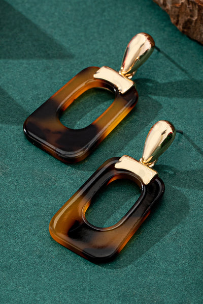 CUTOUT ACETATE DROP EARRINGS