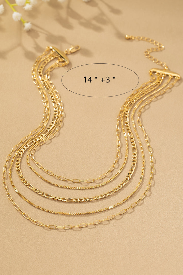 5 CHAIN LAYERED NECKLACE