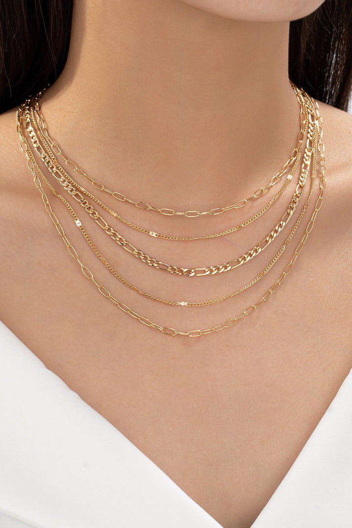 5 CHAIN LAYERED NECKLACE