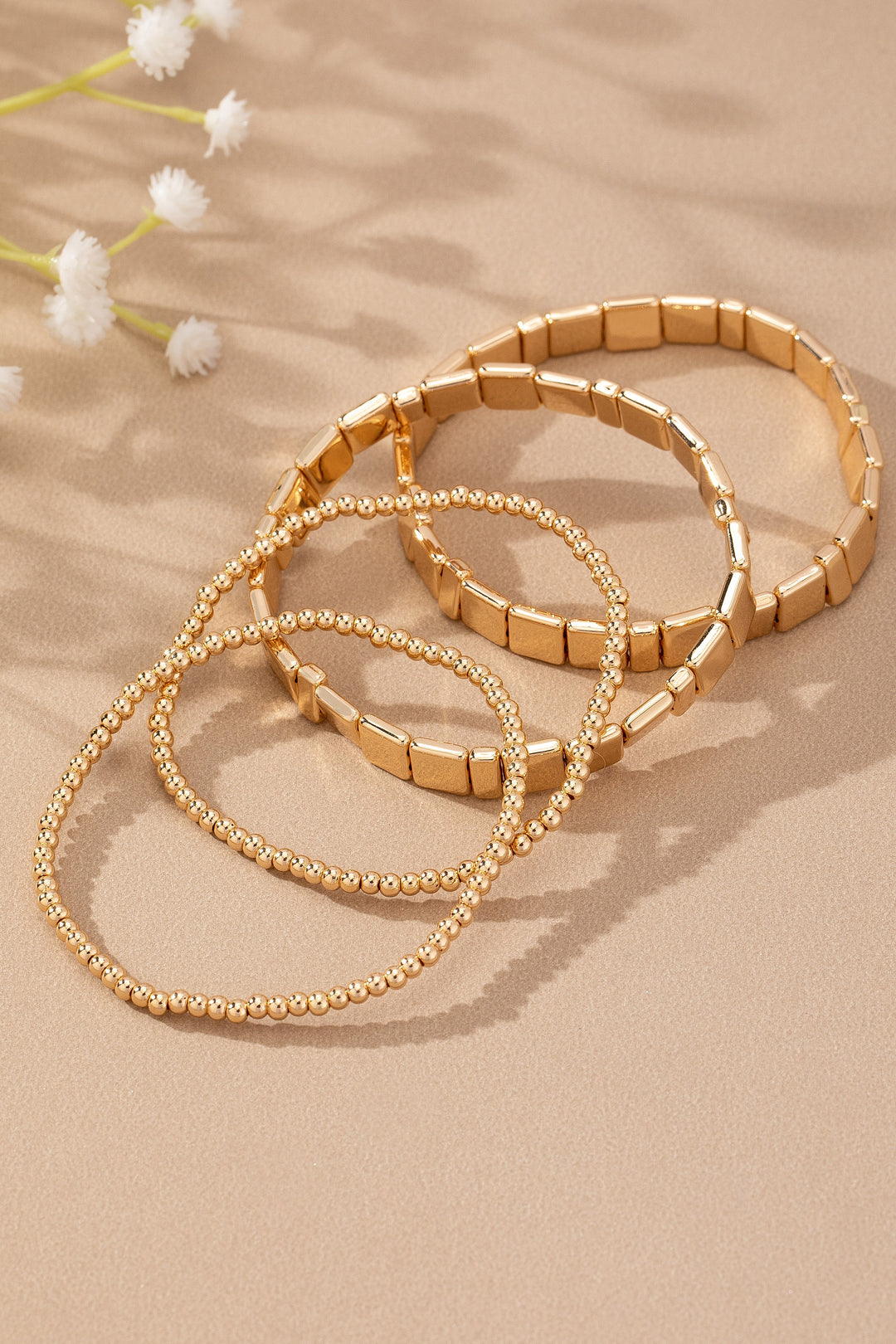 GEOMETRIC BEADED BRACELET SET
