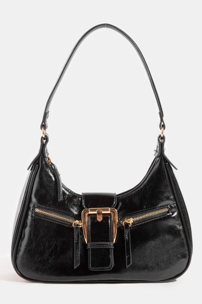 LARGE BUCKLE SHOULDER BAG