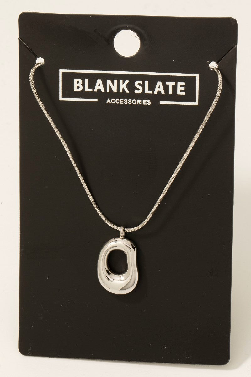 WARPED OVAL PENDANT