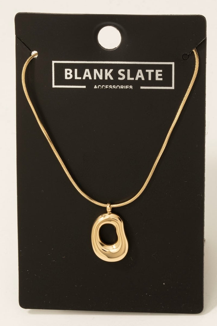 WARPED OVAL PENDANT