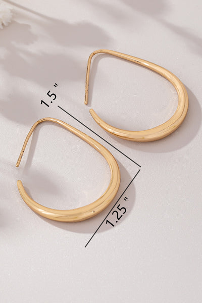 SLEEK TEARDROP HOOP EARRING