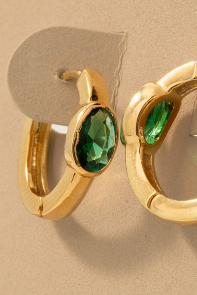 18K EMERALD GOLD HUGGIES