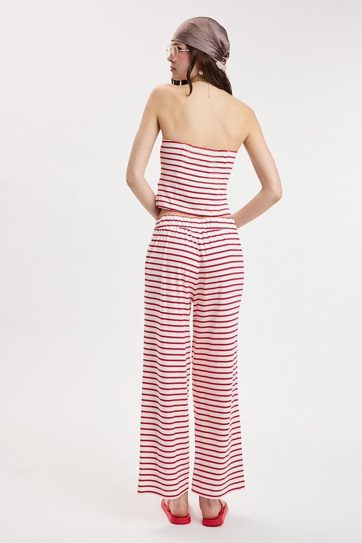 STRIPED STRAIGHT PANTS