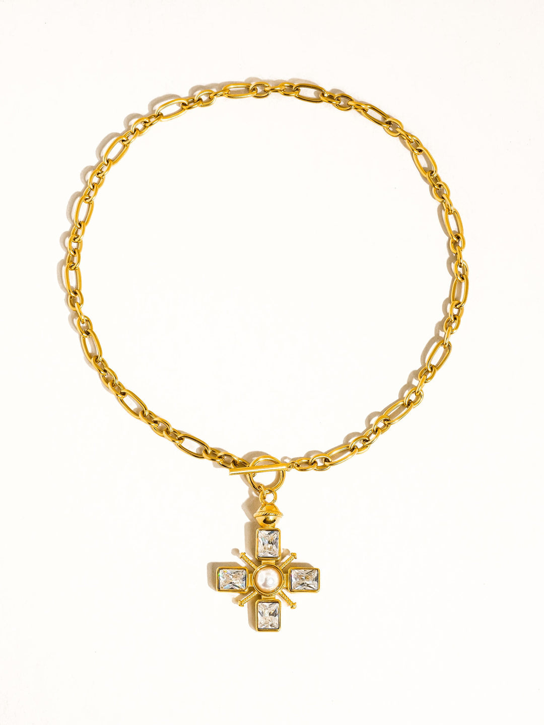 BYZANTINE CROSS PENDANT NECKLACE