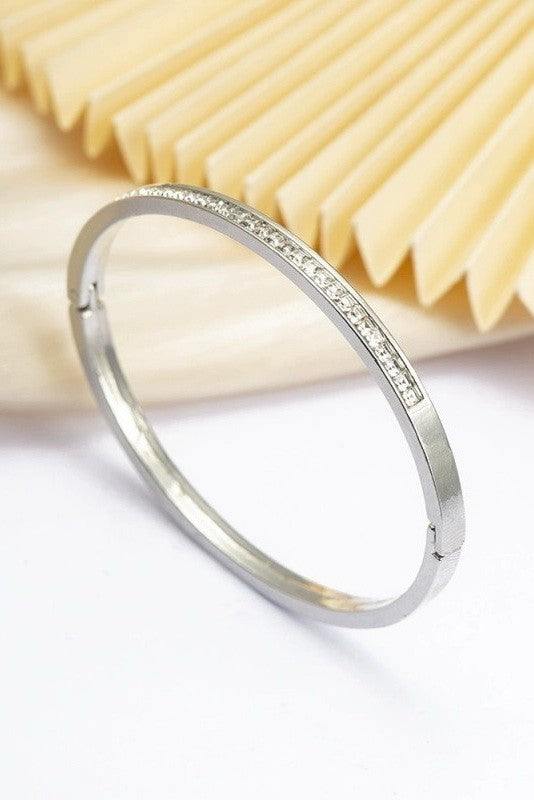 18K NON-TARNISH RHINESTONE BANGLE