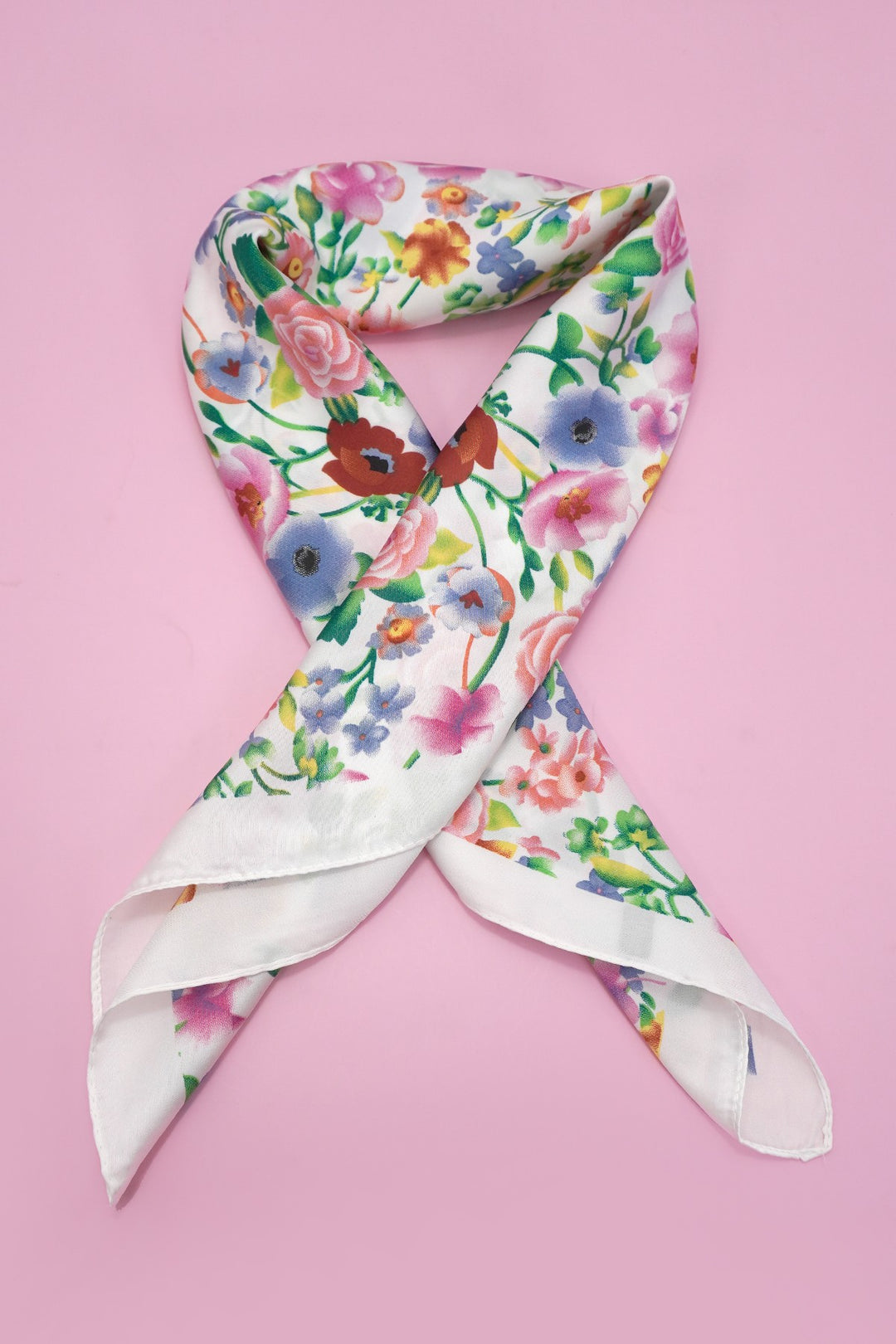 LARGE FLORAL BANDANA SCARF