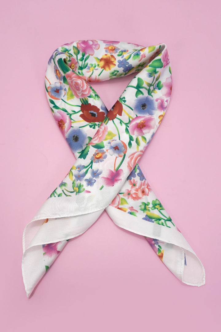 LARGE FLORAL BANDANA SCARF