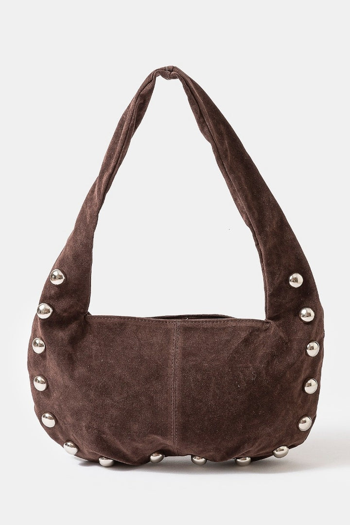STUDDED SOFT HOBO BAG