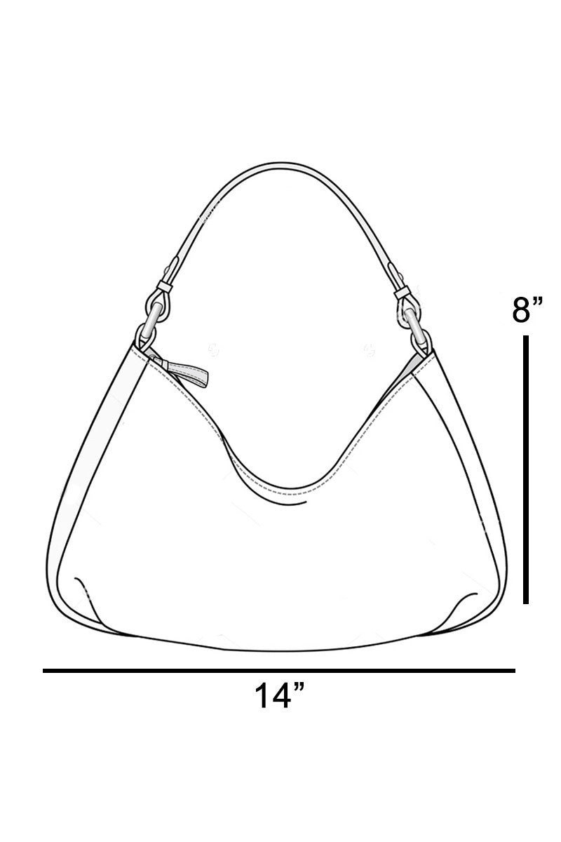 STUDDED SOFT HOBO BAG