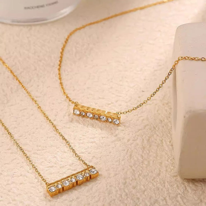 LUXE RHINESTONE BAR NECKLACE