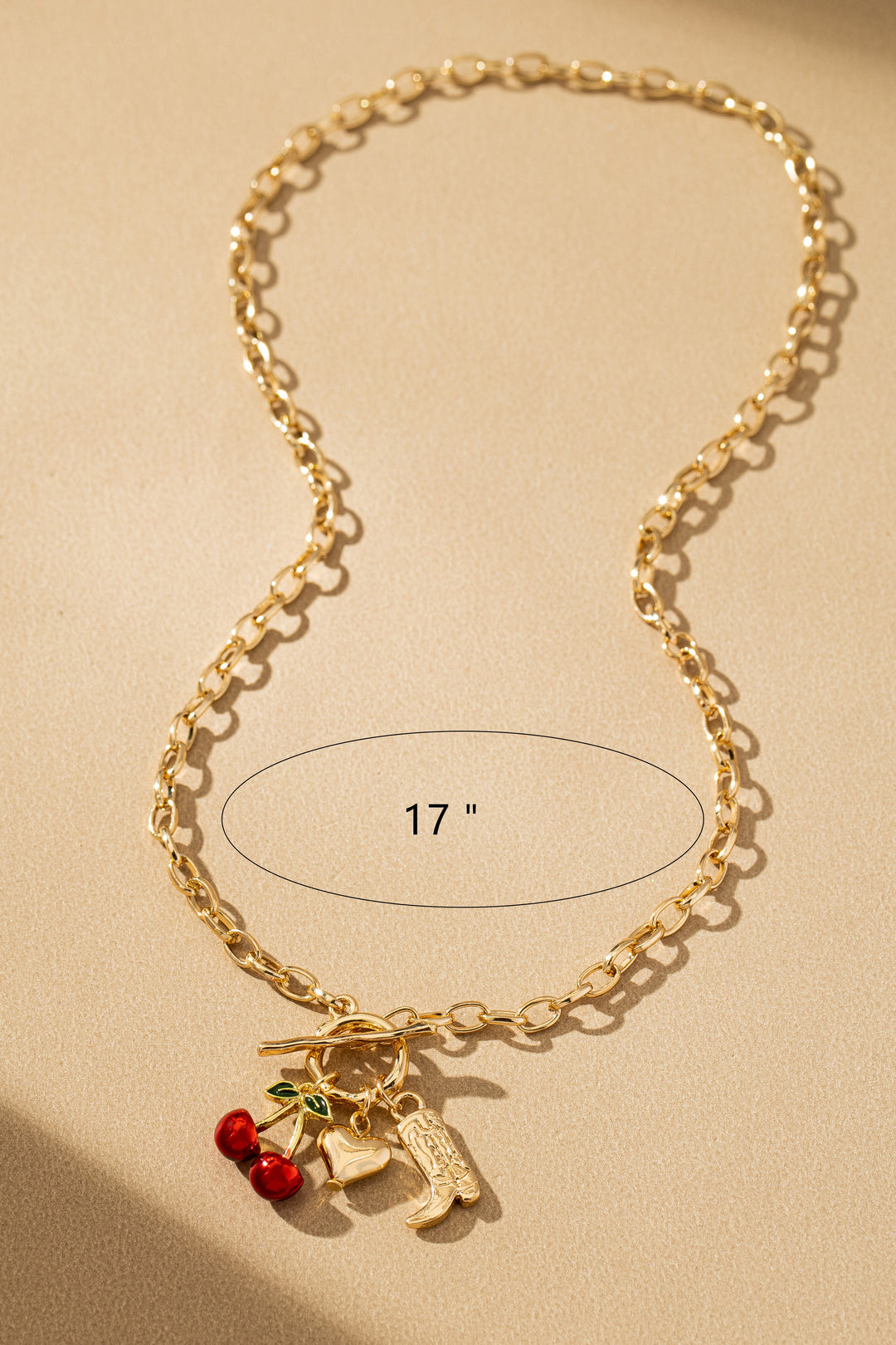 WESTERN CHERRY CHARM NECKLACE