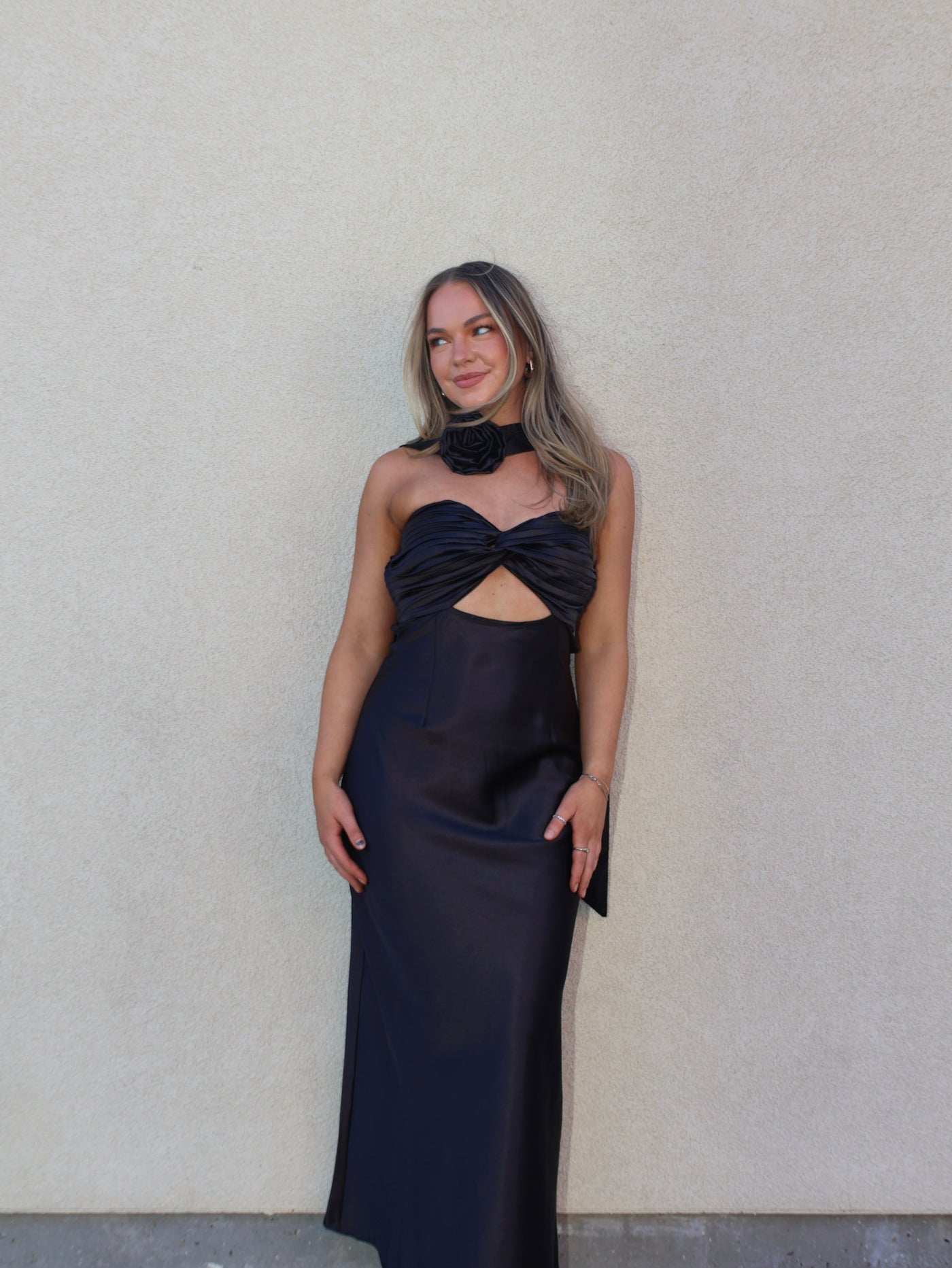 ANNIE SATIN MAXI DRESS