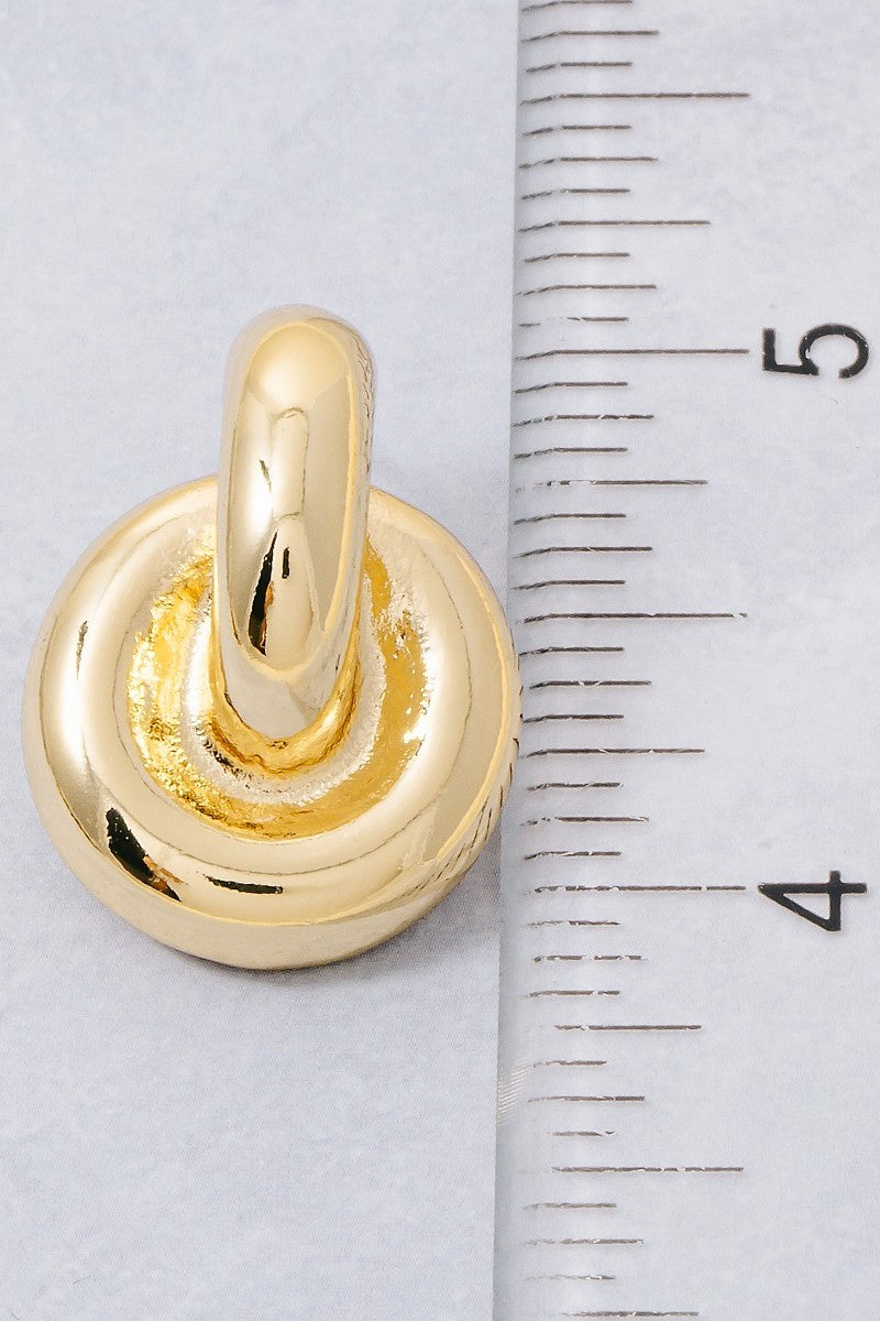 GOLD DIPPED SOLID DOOR KNOCKER EARRINGS