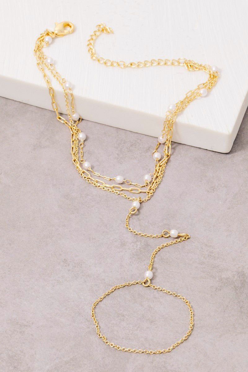 PEARL LINK HAND CHAIN