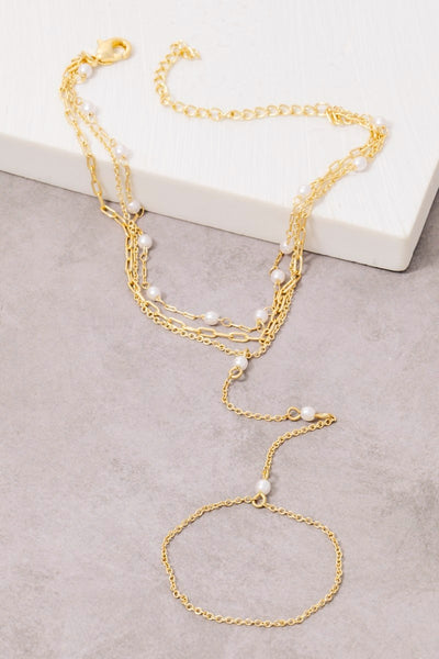 PEARL LINK HAND CHAIN
