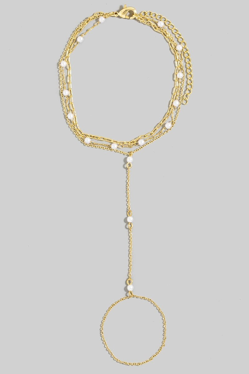 PEARL LINK HAND CHAIN