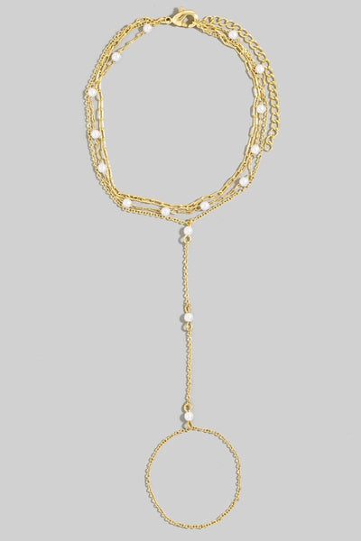 PEARL LINK HAND CHAIN