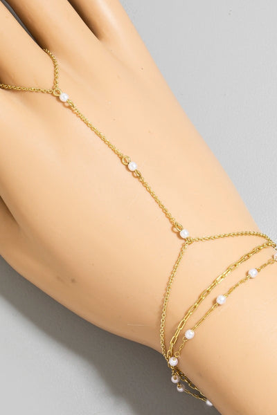 PEARL LINK HAND CHAIN