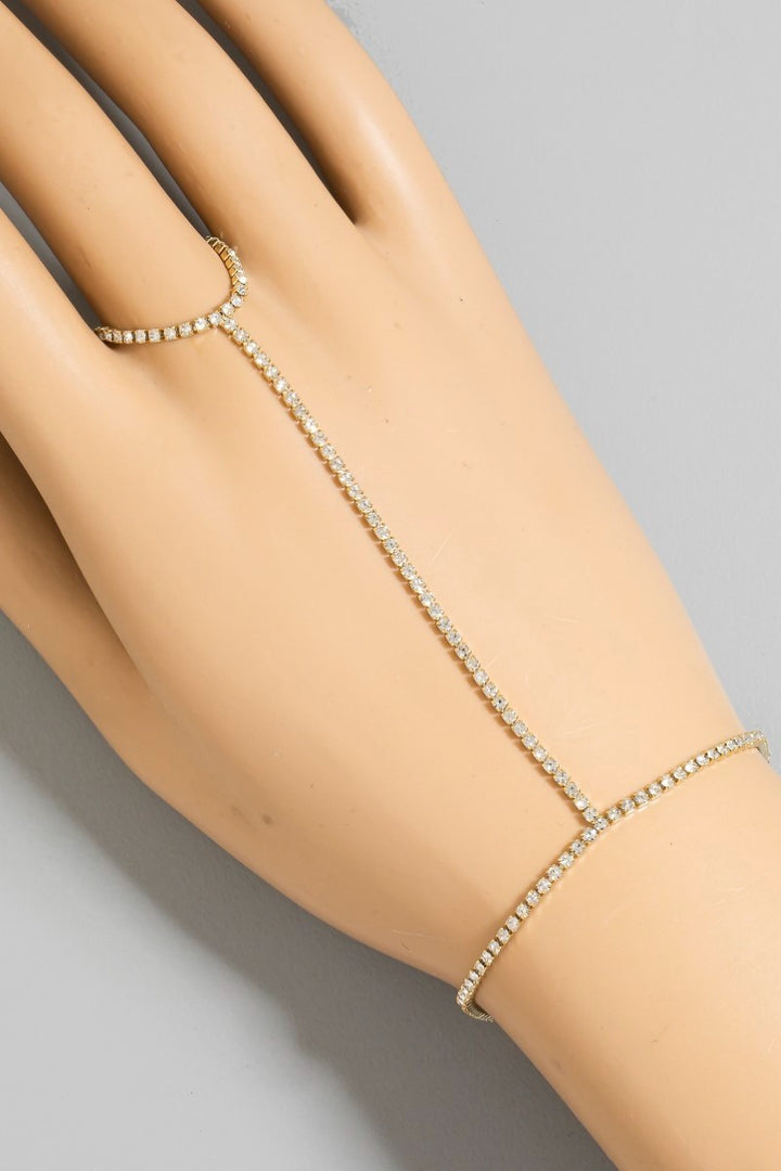 INTRICATE HAND TENNIS BRACELET