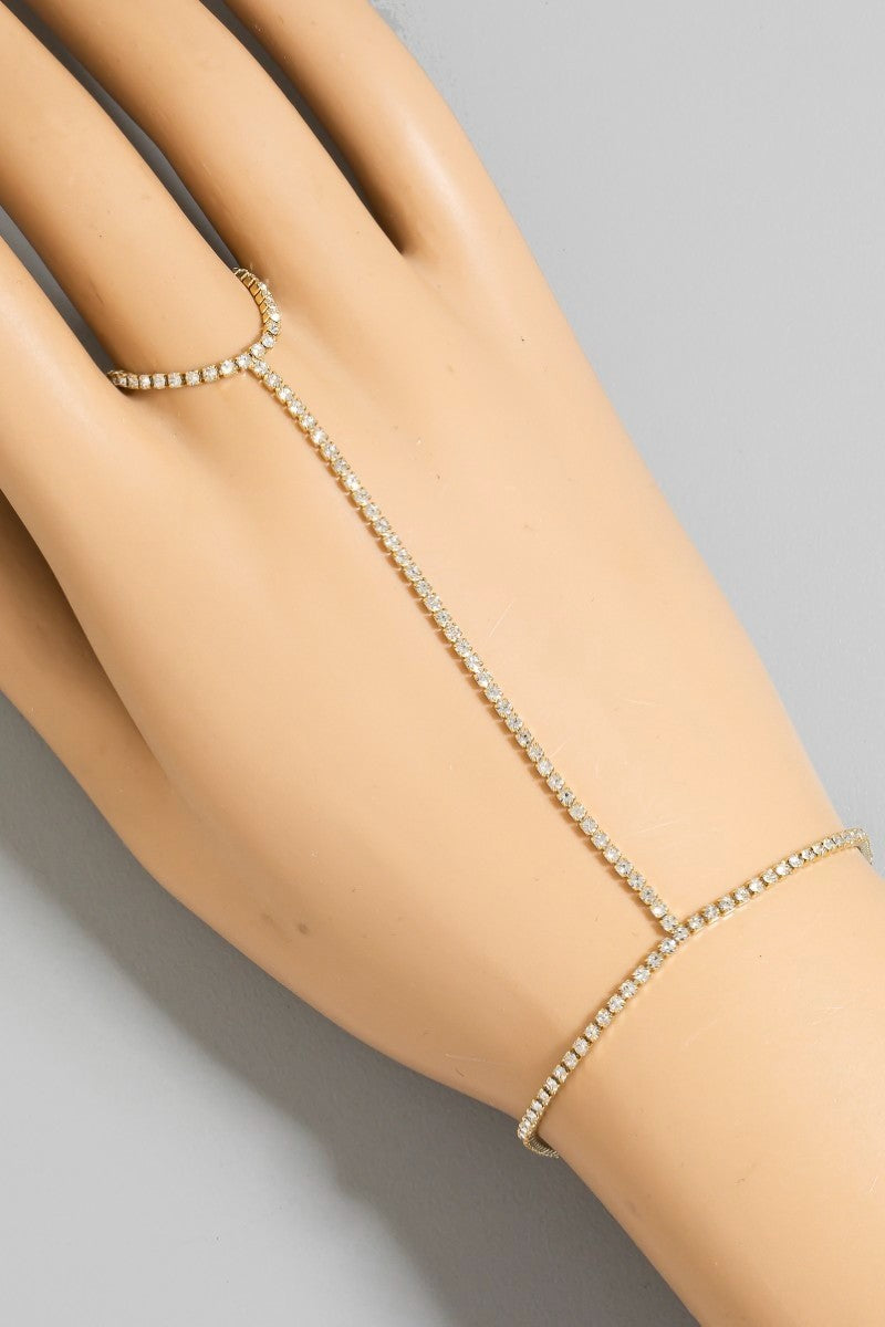 INTRICATE HAND TENNIS BRACELET