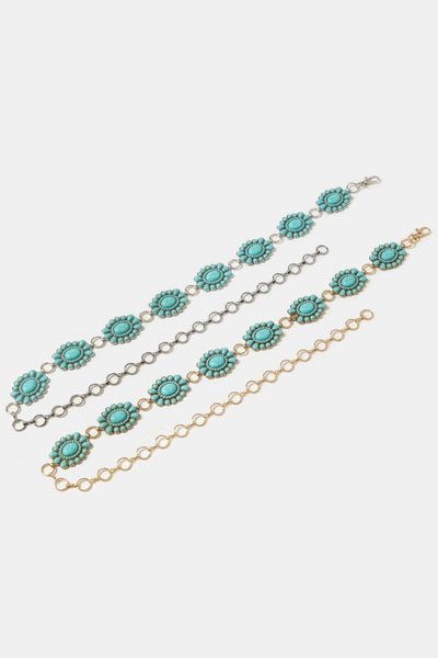 TURQUOISE STONE CHAIN BELT