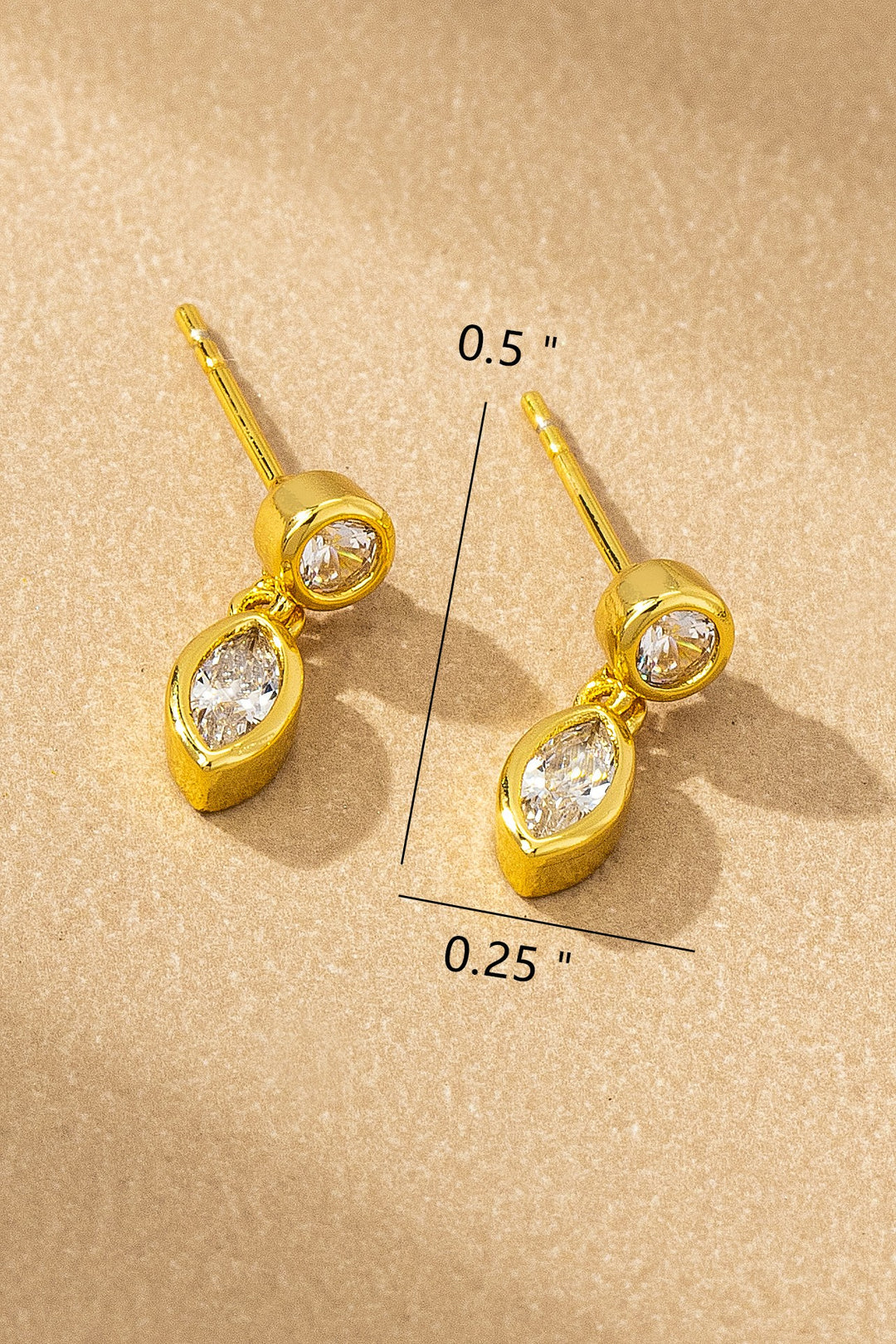 DAINTY CRYSTAL DROP EARRINGS